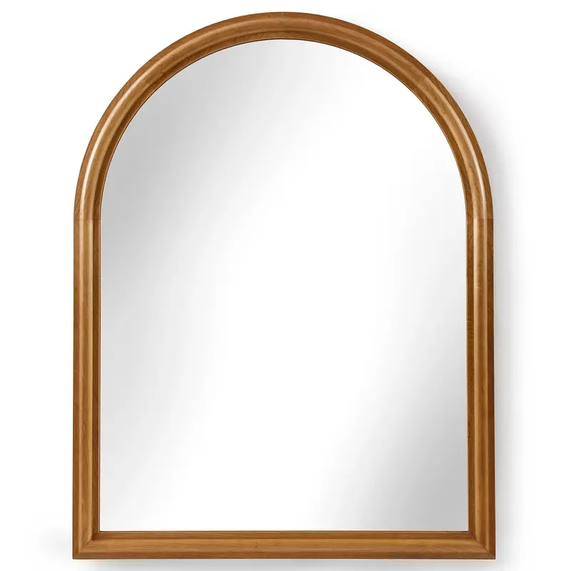 Martine Arched Wall Mirror With Sleek Metallic Frame 1