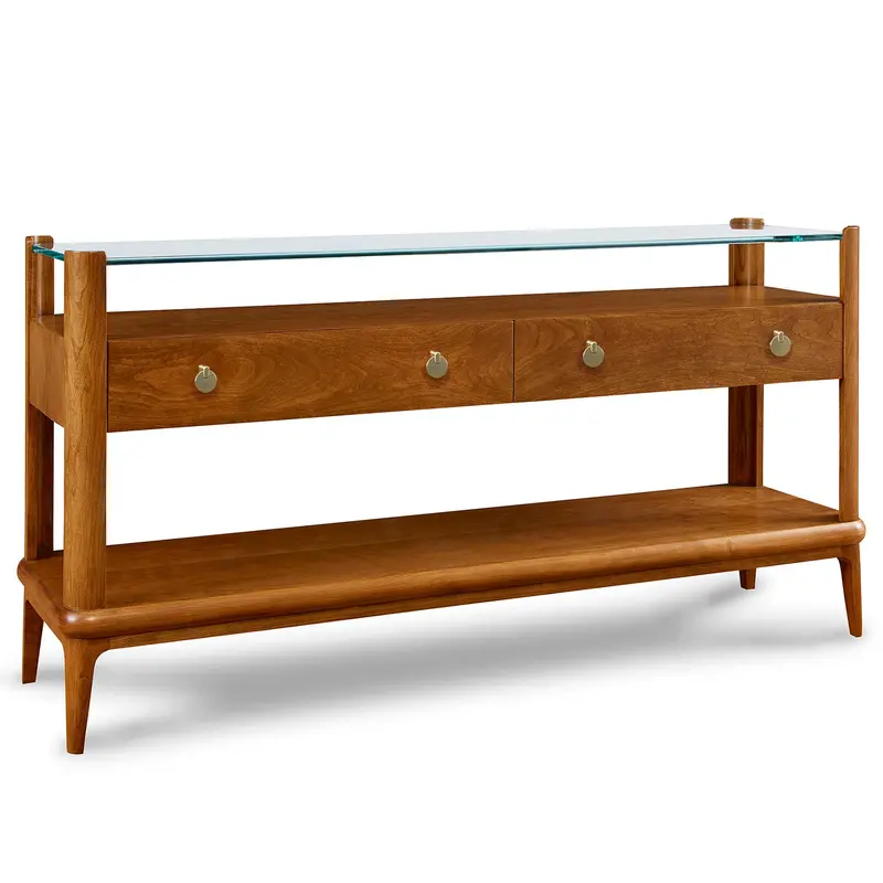 Martine Glass-Top Console For Living Room 1