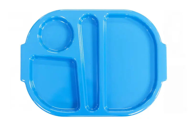 Medium Blue 4-Compartment Small Meal Tray – Kid-Friendly Food Tray 1