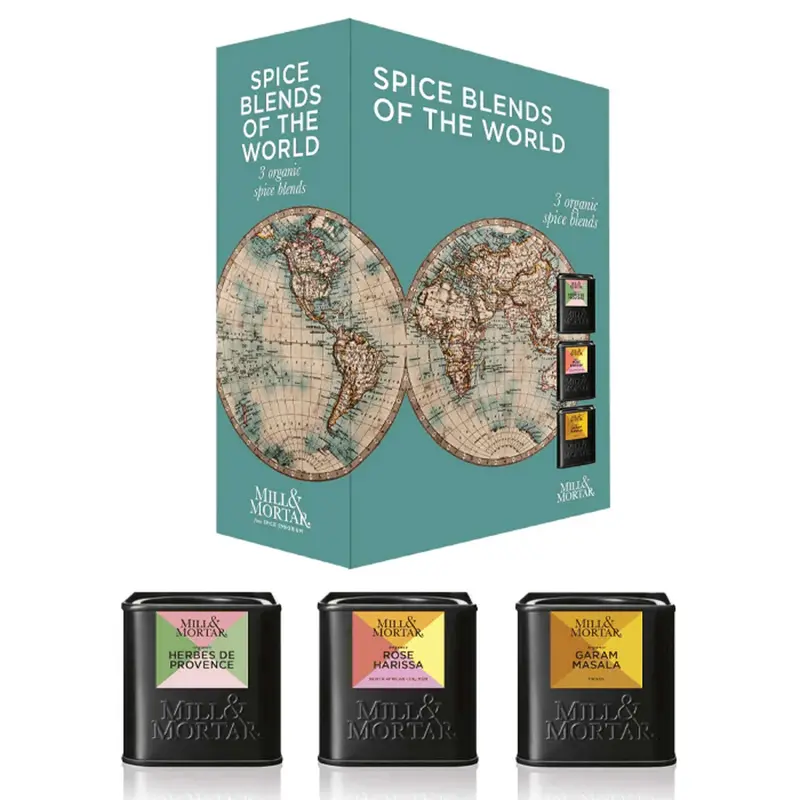Mill & Mortar Global Spice Blends Gift Set – World Flavours Collection 1
