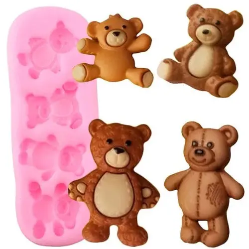 Mini Teddy Bear Silicone Candy Mold 1