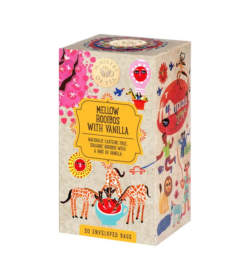 Ministry Of Tea Mellow Vanilla Rooibos Blend – 20 Soothing Tea Bags (6 Units) 1