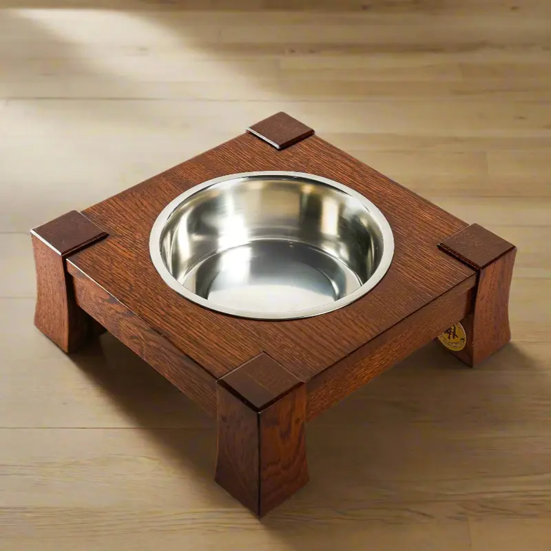 Mission-Style Pet Feeding Station 1