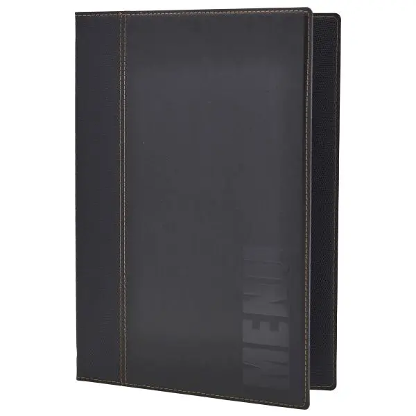 Modern Black A4 Menu Stand – Holds 4 Pages, Single Unit 1