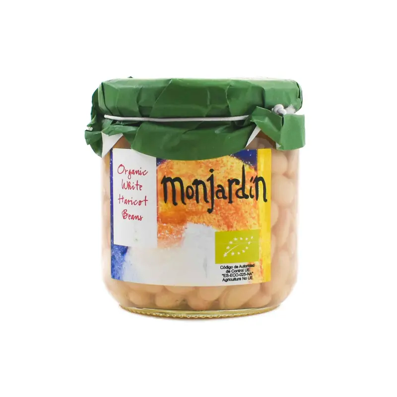 Monjardin Organic Haricot Beans – 325G Glass Jar 1