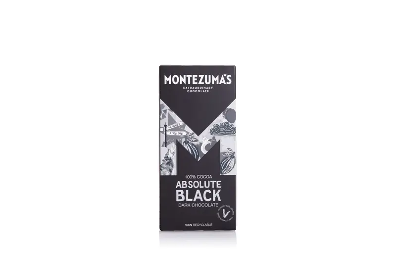 Montezuma’S Absolute Black 100% Cocoa Chocolate Bar – 12-Pack (90G Each) 1
