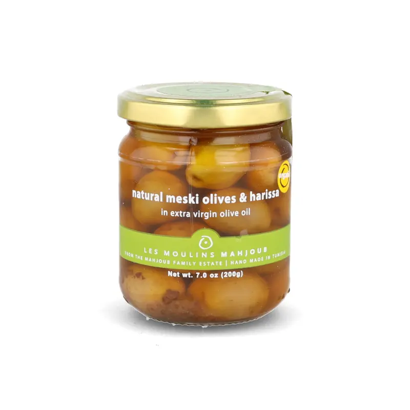 Moulins Mahjoub Harissa-Infused Meski Olives (200G) 1