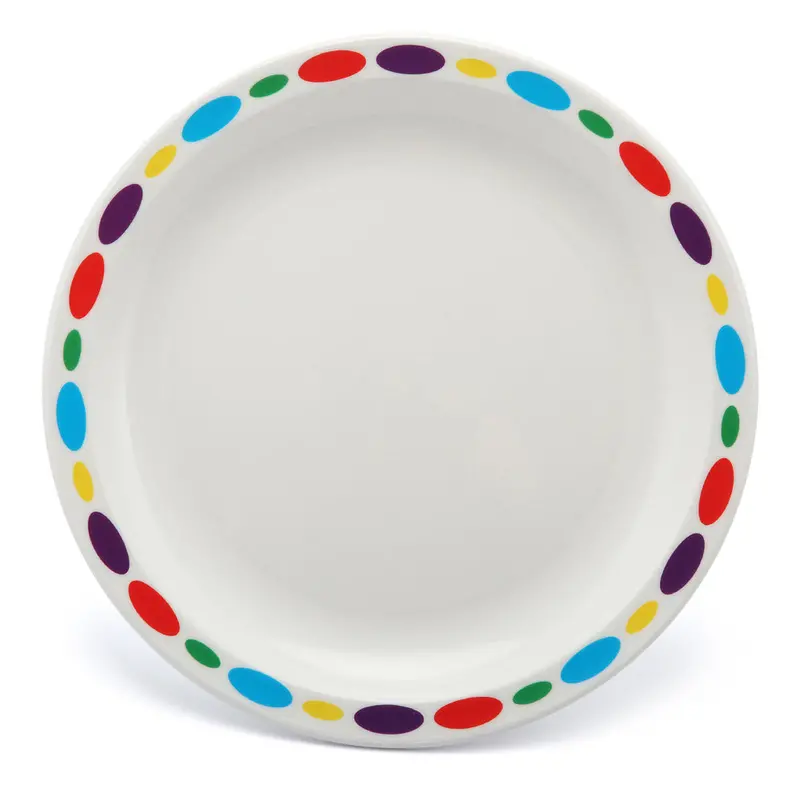 Multicoloured Pebble-Print Small Plate – 17Cm Textured Ceramic-Look Tableware 1