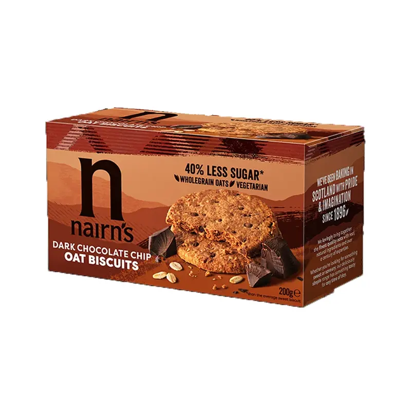Nairn’S Dark Chocolate Chip Oat Biscuits – 8 × 200G Sweet-Savory Snack Pack 1