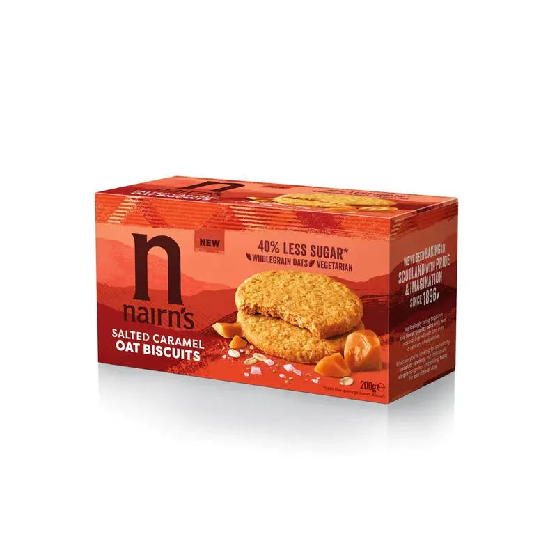 Nairn’S Salted Caramel Oat Biscuits – 6-Pack (200G Each) 1