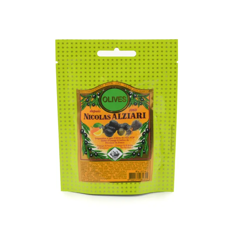 Nicolas Alziari Cailletier Olives In Orange & Herbes De Provence – 60 G Gourmet Tapenade Component 1