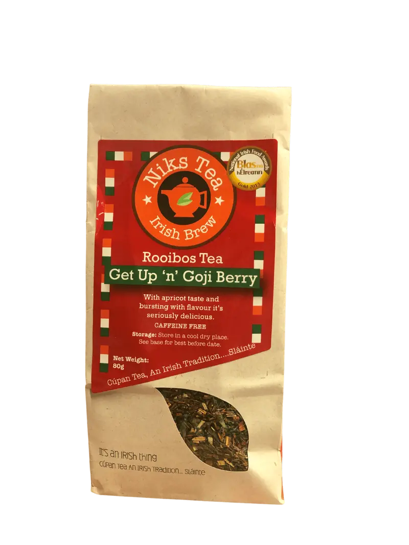 Niks Goji Berry Energy Tea – 80G Uplifting Organic Loose Leaf 1