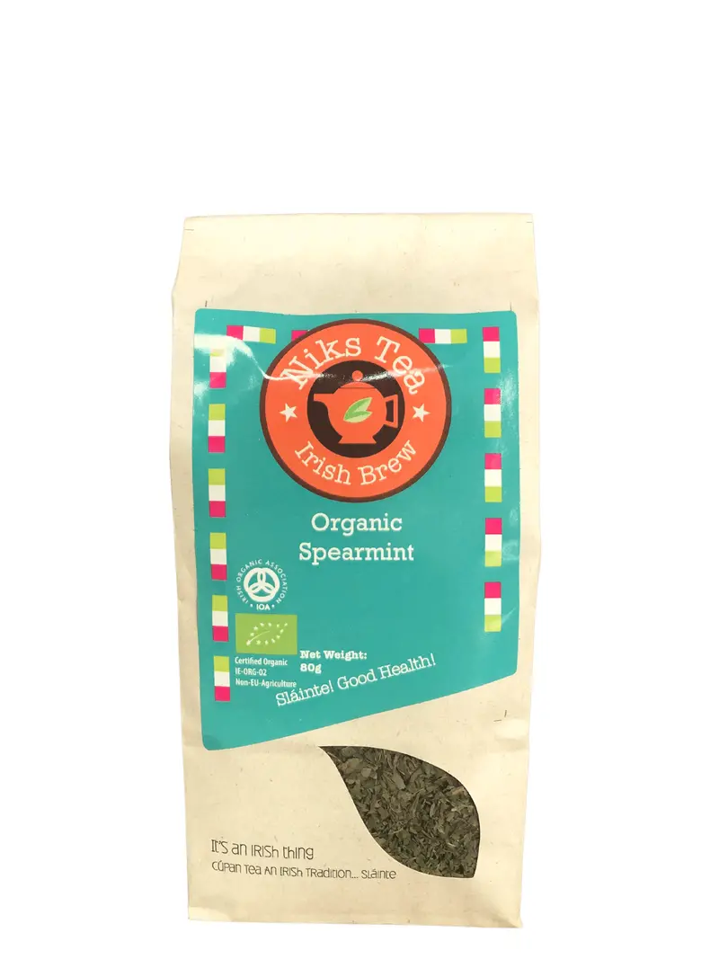 Niks Organic Spearmint Tea – 80G Loose Leaf Blend 1