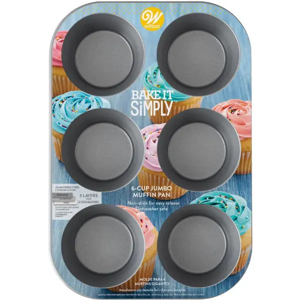 Nonstick 6-Cavity Jumbo Muffin Pan For Large Bakes 1