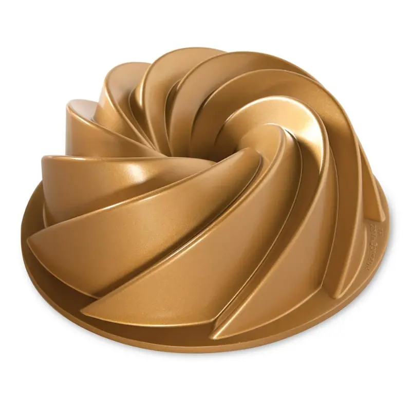 Nordicware American-Made Gold Non-Stick 10-Cup Heritage Bundt Pan 1