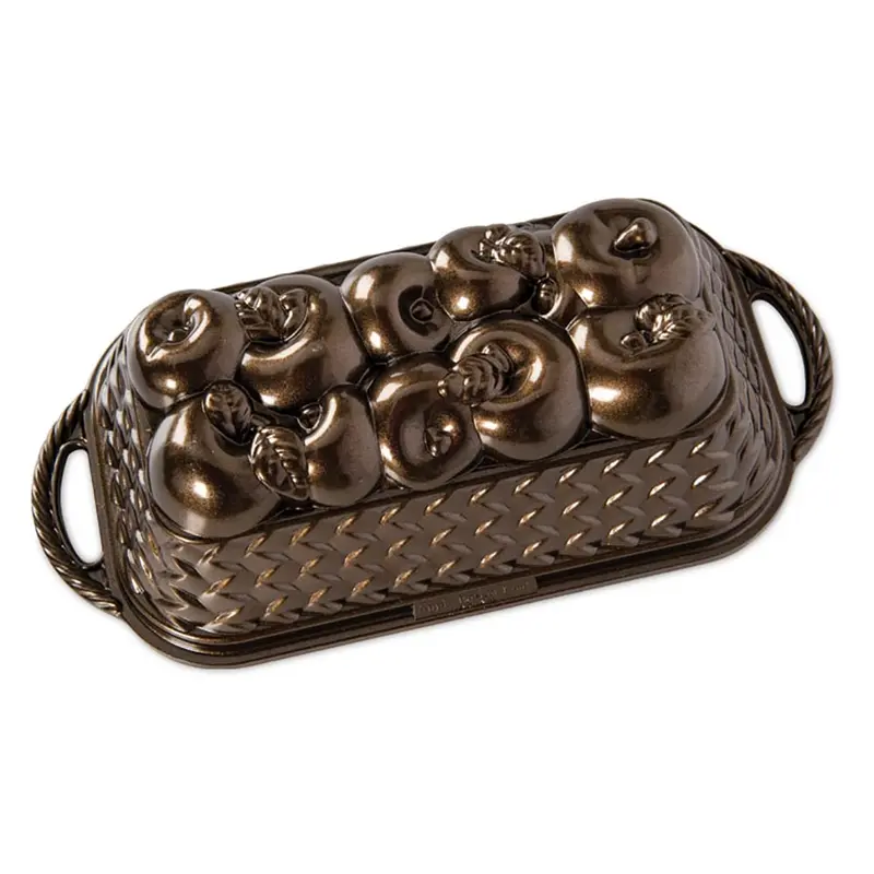 Nordicware Apple Basket Loaf Pan – Bronze Non-Stick, Usa-Made Cast Construction 1