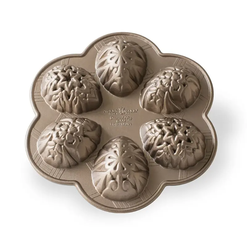 Nordicware Easter Ornamental Egg Cakelet Pan – Toffee Non-Stick, Cast Aluminum, Usa-Made 1
