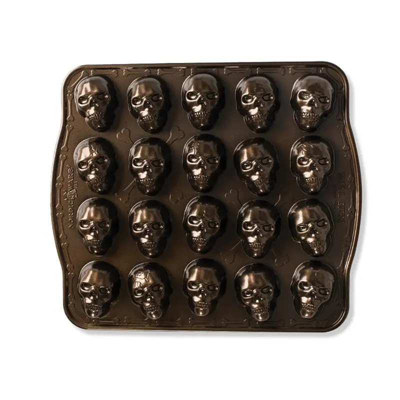 Nordicware Haunted Skull Bites Pan – Bronze Non-Stick, Usa-Made Mini Cakelet Mold 1