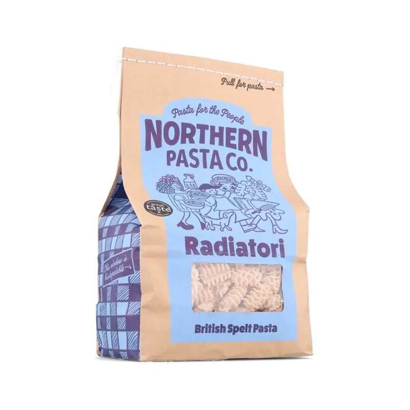 Northern Pasta Co. Radiatori – Rustic Ridged Tubes, 450G 1