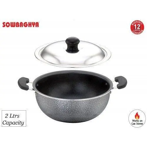 Ns 2-Liter Deep Kadai With Stainless Steel Lid – Lightweight Yet Durable 1