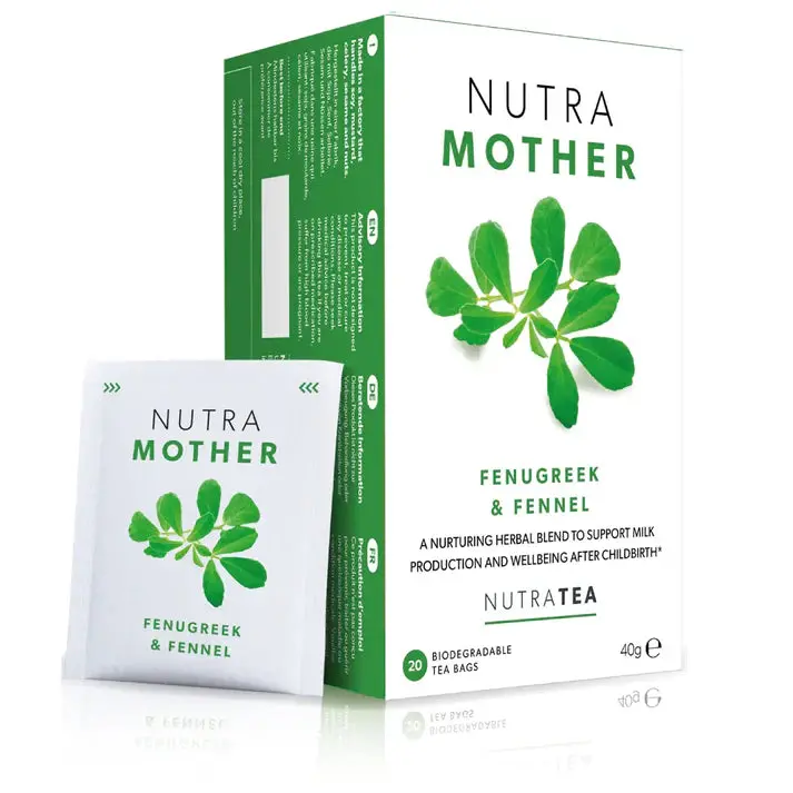 Nutratea Breastfeeding Support Tea – Fenugreek & Fennel, 20-Count Bags 1