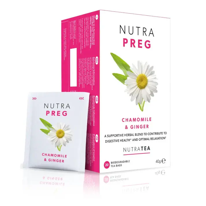 Nutratea Pregnancy Wellness Tea – Chamomile & Ginger, 20-Count Bags 1