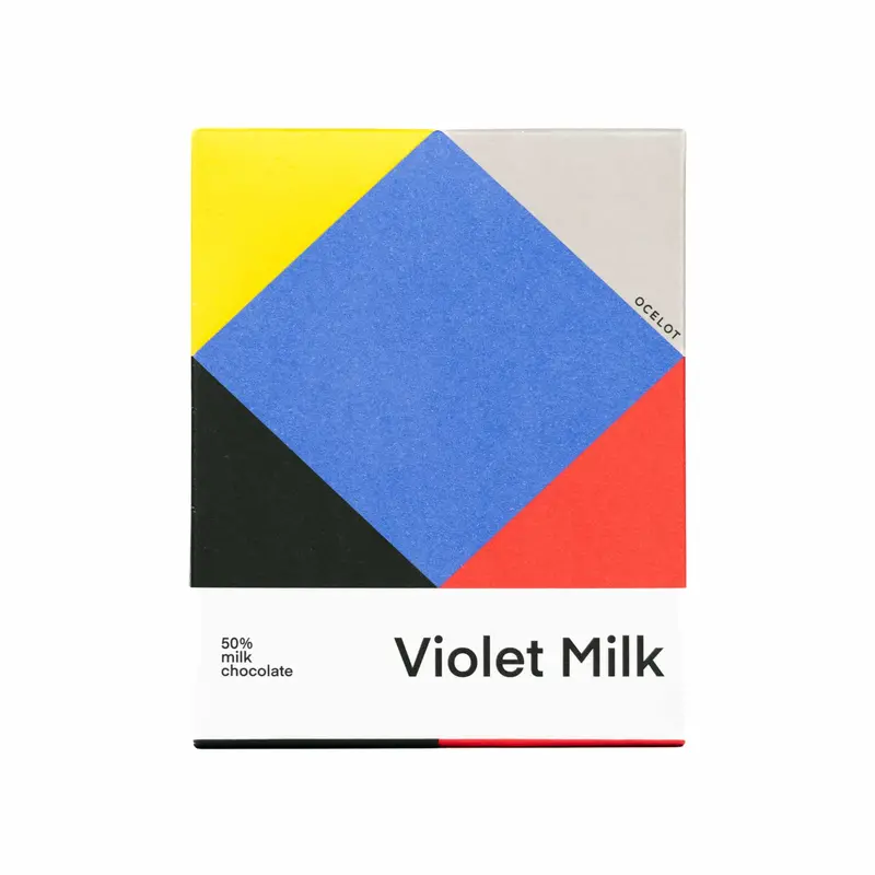 Ocelot Organic Violet-Infused Milk Chocolate Bar – 70G 1