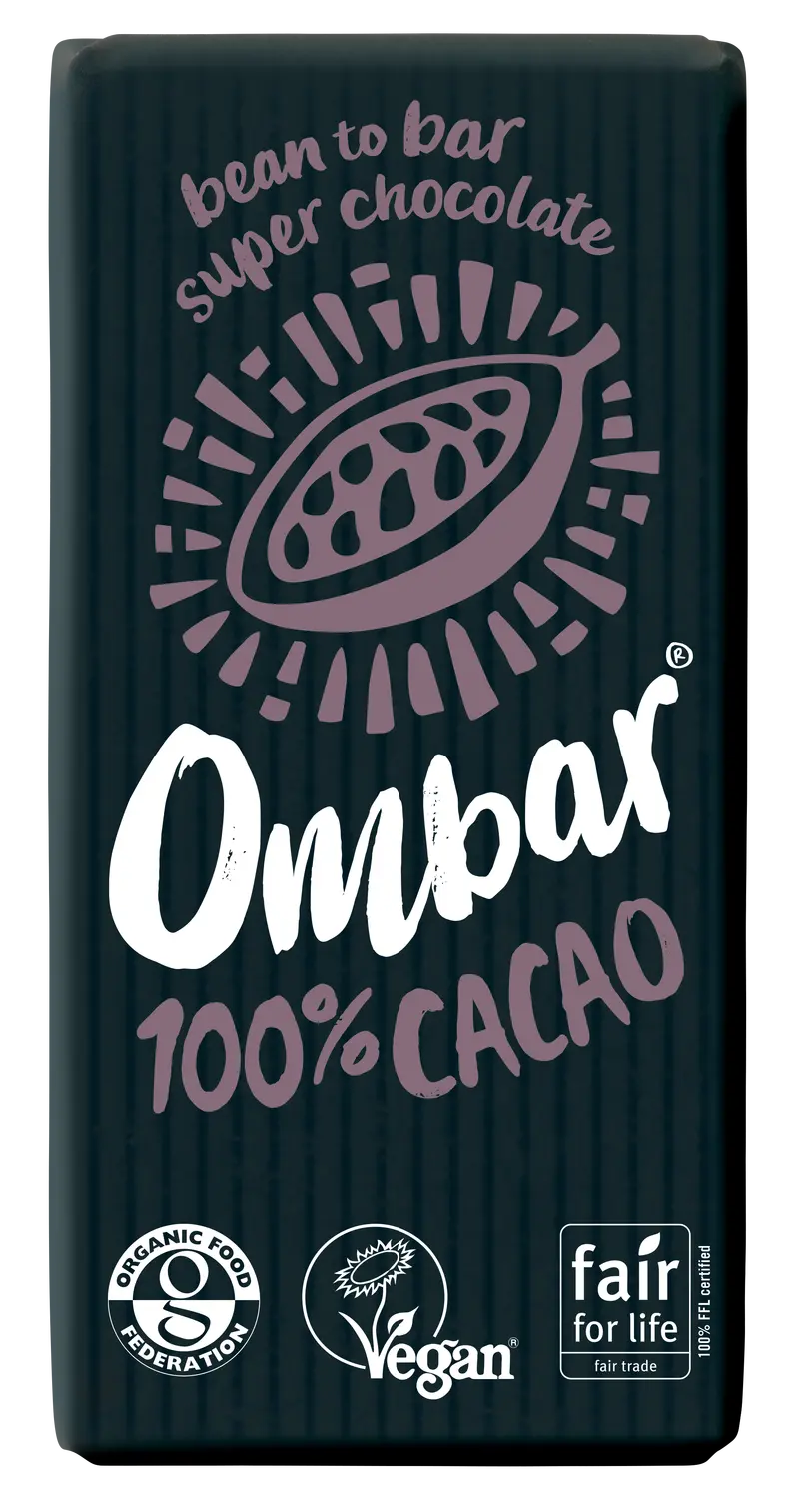Ombar 100% Raw Organic Cocoa Bar – 10-Pack (35G Each) 1