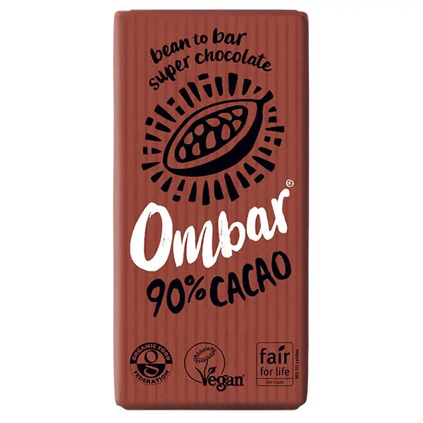 Ombar 90% High-Cocoa Chocolate Bar – Intense, Low-Sugar Treat (10 × 35G) 1