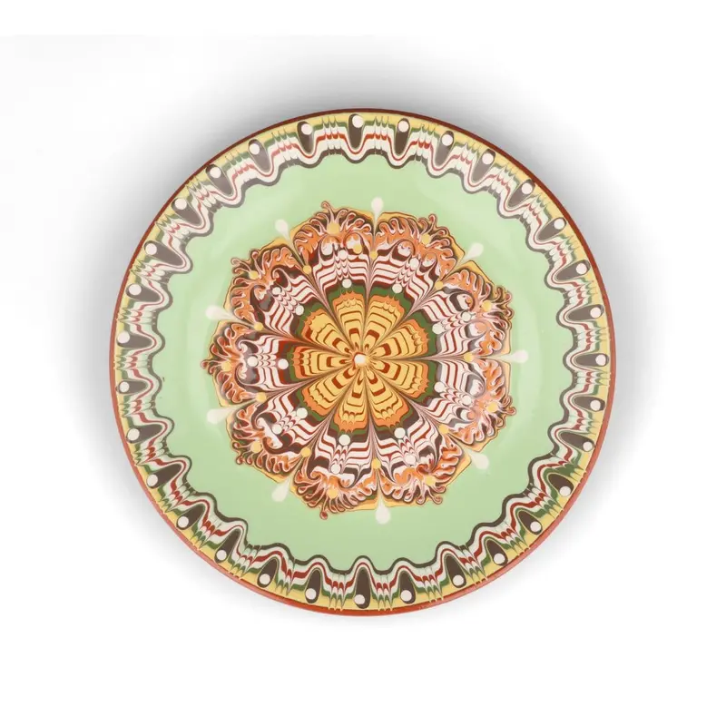 Oversized Dinner Plate – Troyan Pistachio Green Terracotta, 26 Cm 1