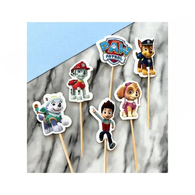 Paw Patrol Cupcake Toppers – Fun 24-Piece Dessert Bling Kit 1