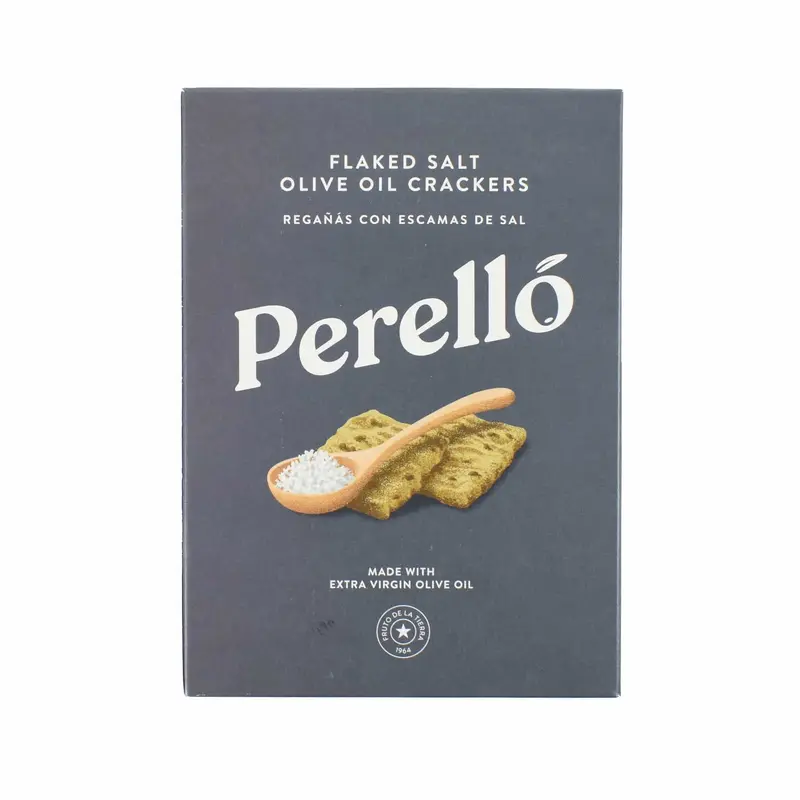 Perello Flaked Sea Salt & Olive Oil Reganas Crackers – 150G 1