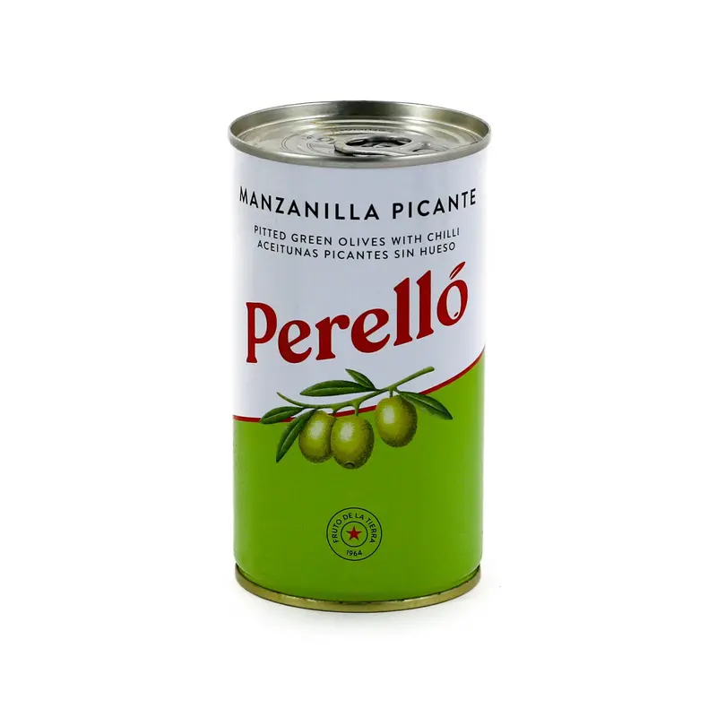 Perello Manzanilla Pitted Green Olives, 150G 1