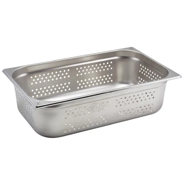Perforated Stainless Steel Gn 1/1 Pan – 150Mm Depth, Full-Size Perforated Tray, Single Unit 1