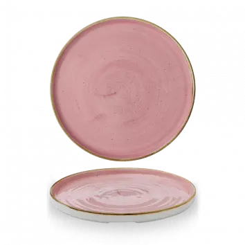 Petal Pink Stonecast Walled Plate – 10.25", Pack Of 6 1