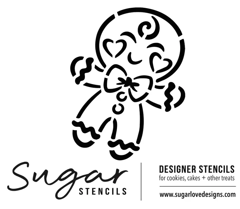 Pick-Your-Own Gingerbread Sugar Stencil – Classic Holiday Theme 1