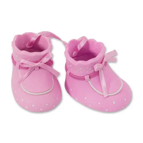 Pink Baby Bootie Cake Topper – Sweet Infant Celebration 1