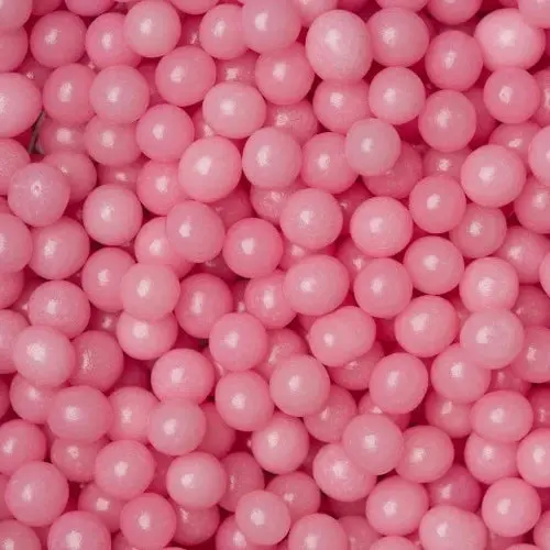 Pink Sugar Pearls – 6Mm Sparkling Confectionery Accents 1