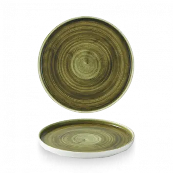 Plume Green Stonecast Walled Plate – 8.67", Pack Of 6 1