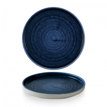 Plume Ultramarine Stonecast Walled Plate – 10.25", Pack Of 6 1