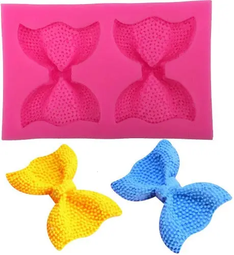 Polka Dot Bow Silicone Decoration Mold 1