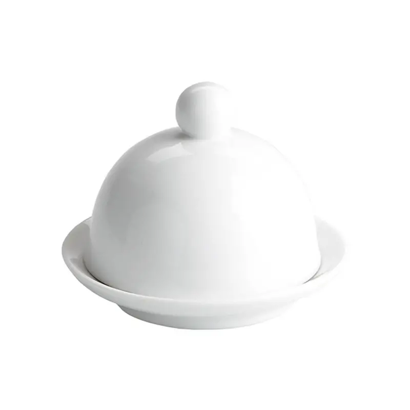 Porcelain Mini Butter Dish For Canapés, 9Cm Diameter 1