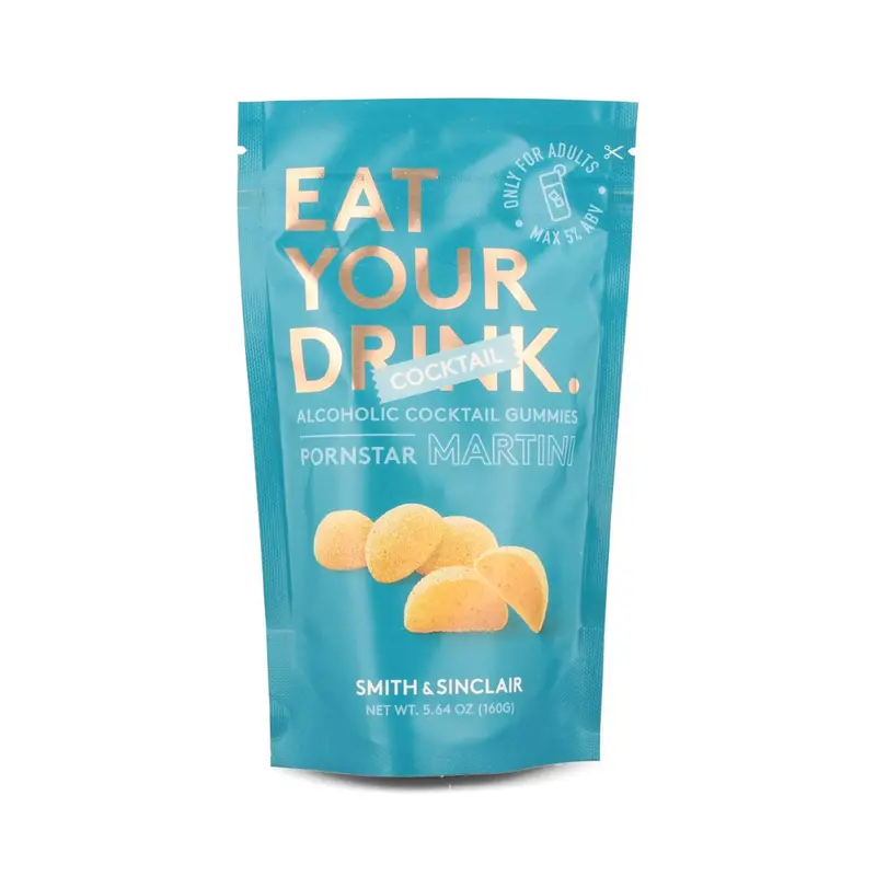 Pornstar Martini Alcoholic Cocktail Jelly Sweets – 160G (5% Abv) Vibrant Gelatin Sweets 1