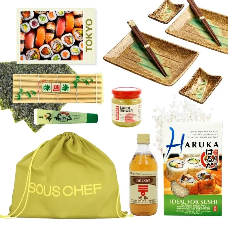 Premium Sushi-Making Set: Professional Tools & High-Quality Nori & Rice Vinegar 1
