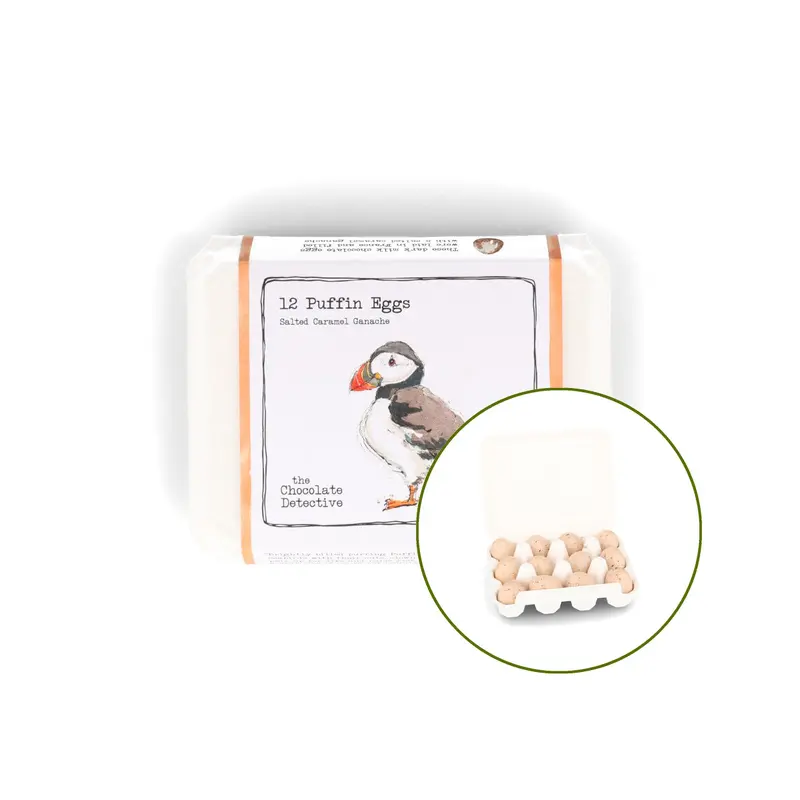 Puffin-Themed Chocolate Eggs – The Chocolate Detective, 12 X 150G 1