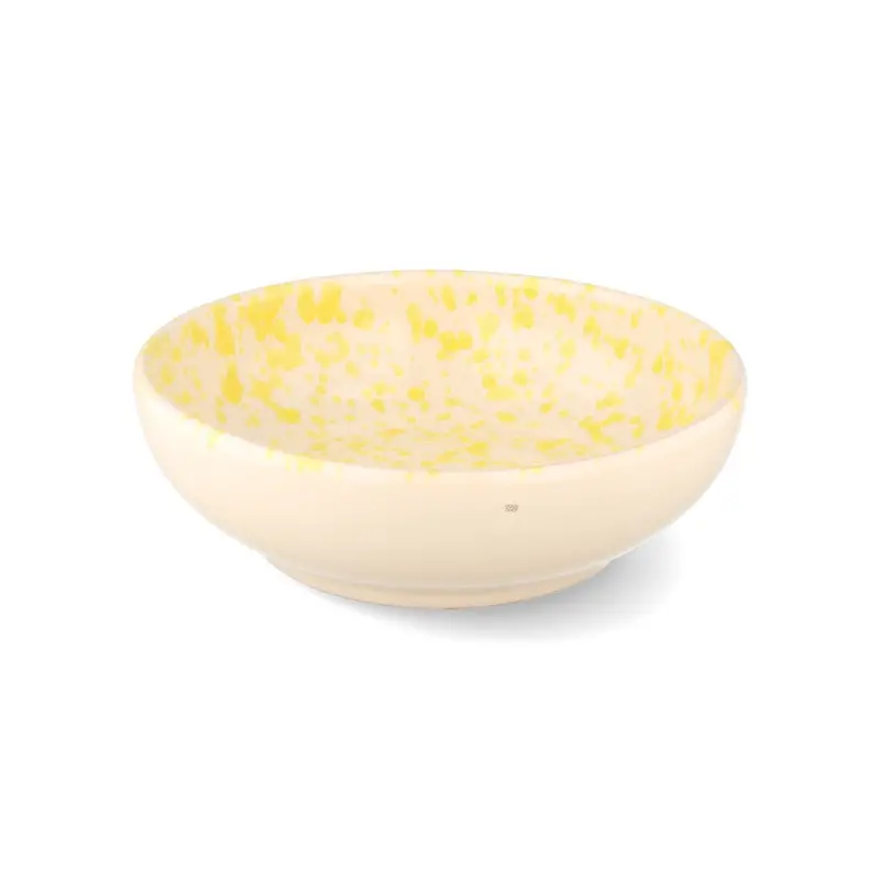 Puglia Bright Yellow Splatter Ceramic Bowl – 19Cm 1