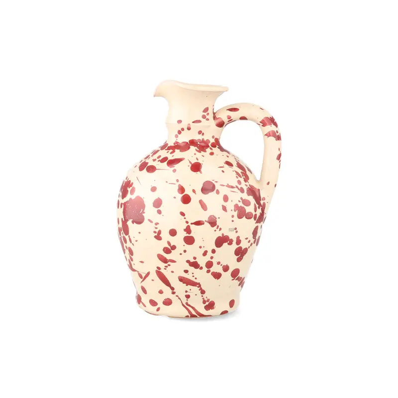 Puglia Burgundy Splatter-Design Olive Oil Bottle – 250Ml 1