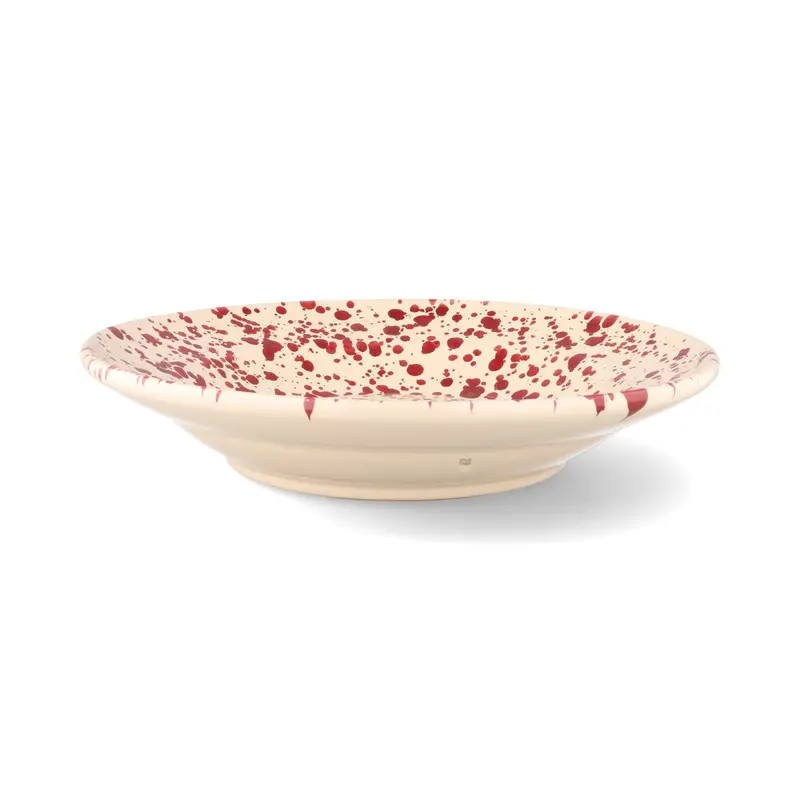 Puglia Burgundy Splatter Pasta Serving Bowl – 29Cm Diameter 1