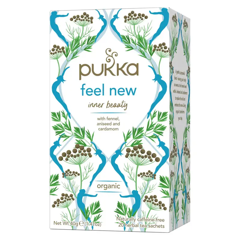 Pukka Feel New Adaptogenic Herbal Tea – 4 Boxes × 20 Bags 1