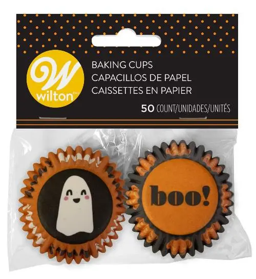Pumpkin & Ghost Mini Cupcake Liners 1